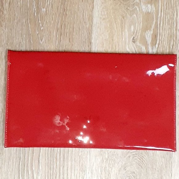 Red Patent leather Envelope Clutch/Shoulder purse - Picture 3 of 4